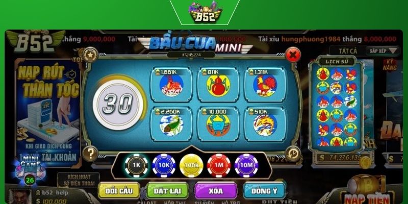 Luật chơi cơ bản của game bầu cua tại B52 CLUB